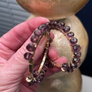 Purple Garnet Hoops